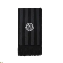 Bufanda Miércoles negra Nevermore Academy 190 cm Miércoles Addams