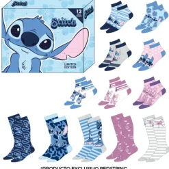 Cerdá Películas Y Personajes De Disney ·Lilo Y Stitch|Ropa Stitch^Caja regalo 12 pares calcetines Stitch