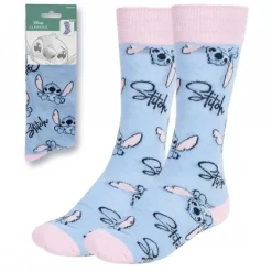 Outlet Calcetines Stitch Diseño Azul Cielo y Rosa Películas Y Personajes De Disney ·Lilo Y Stitch|Regalos Stitch Baratos