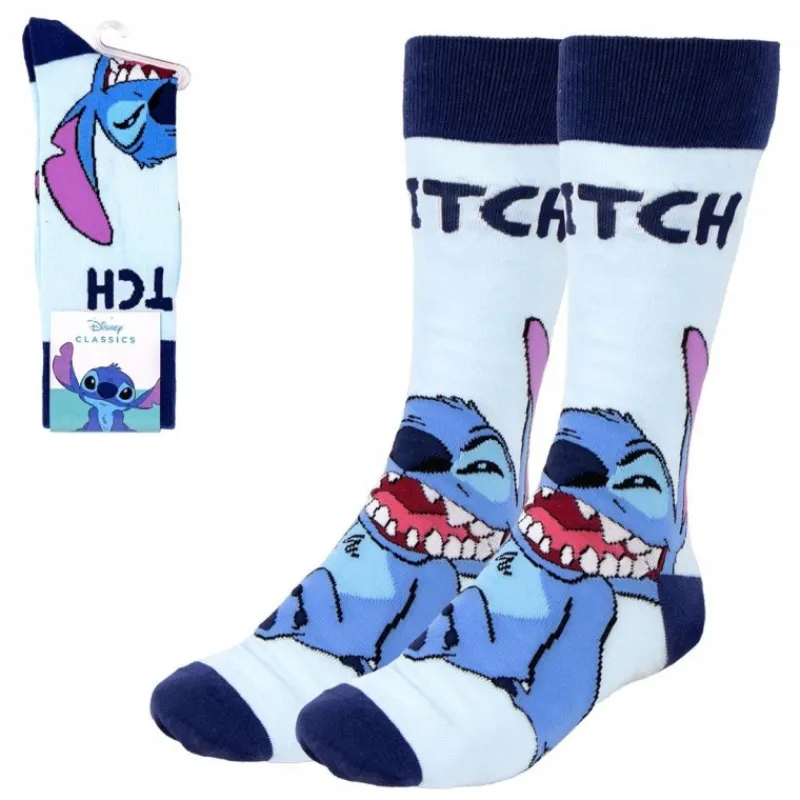 Cerdá Adult Películas Y Personajes De Disney ·Lilo Y Stitch|Regalos Stitch Baratos^Calcetines Stitch Disney Classics Azul Claro
