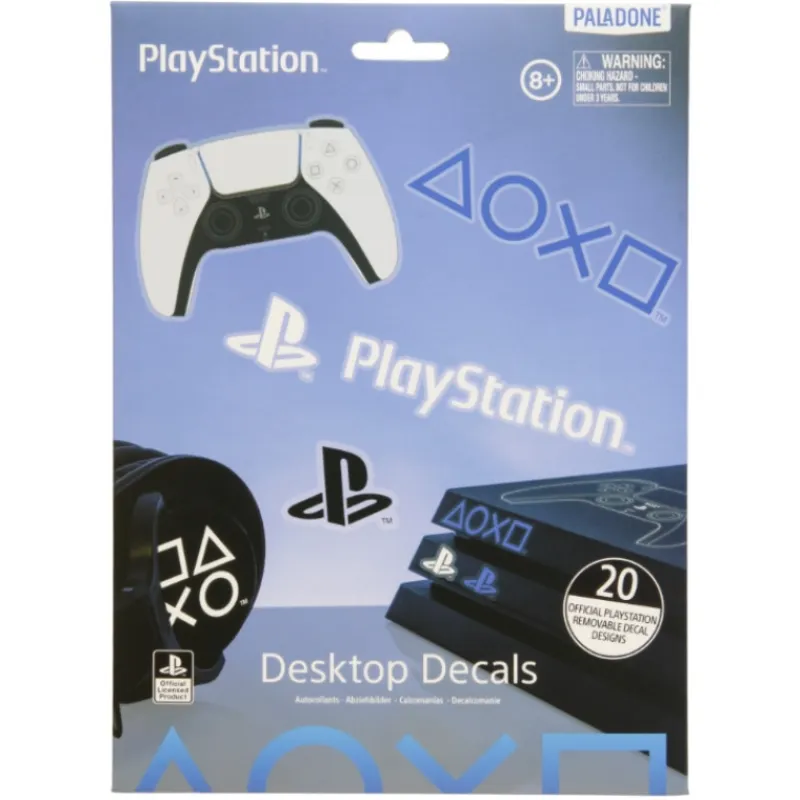 Paladone Products Regalos Y Coleccionismo Para Gamers - Cosas De Videojuegos Míticos|Descuentos Gaming^Calcomanías Para Escritorio Playstation 4 Hojas