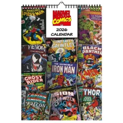 Hot Calendario de Pared A3 2026 Marvel Portadas Superhéroes Marvel|Coleccionismo Marvel