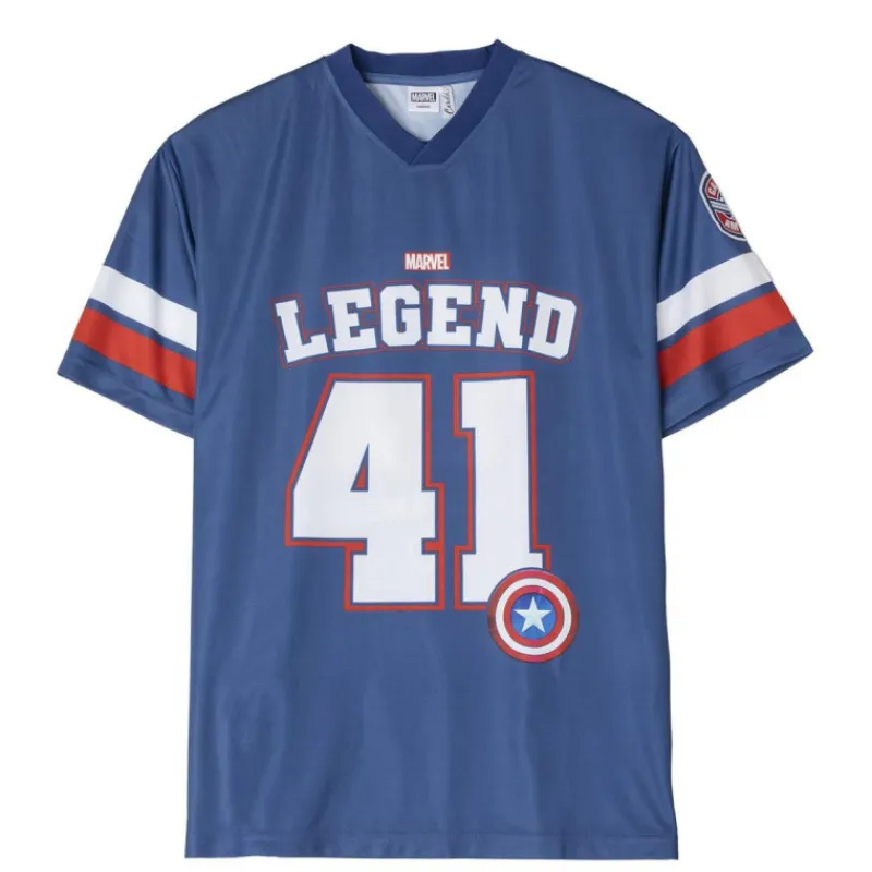 Hot Camiseta beisbol oversized Capitán América Marvel Superhéroes Marvel|Moda Marvel