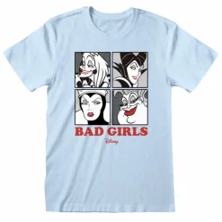 Heroes Inc Películas Y Personajes De Disney ·Villanas Disney^Camiseta celeste Villanas Bad girls