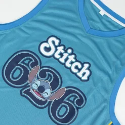 Cerdá Adult Películas Y Personajes De Disney ·Lilo Y Stitch|Ropa Stitch^Camiseta Corta Basketball Stitch: ¡Lleva la Diversión a la Cancha!