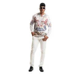 Hombre Disfrazzes Disfraces Hombre|Disfraces De Música^Camiseta disfraz rey del rock para hombre