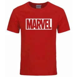 Online Camiseta Logo Marvel Rojo Moda Marvel