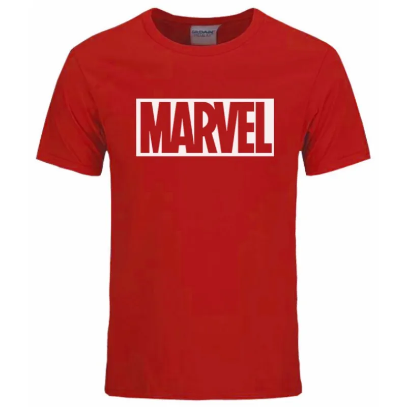 Online Camiseta Logo Marvel Rojo Moda Marvel