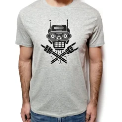 Online Camiseta Robot rock gris Regalos Y Coleccionismo Para Gamers - Cosas De Videojuegos Míticos
