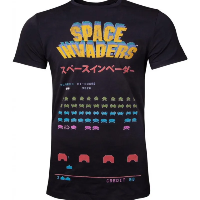 DIFUZED Regalos Y Coleccionismo Para Gamers - Cosas De Videojuegos Míticos^Camiseta Space Invaders Pantalla
