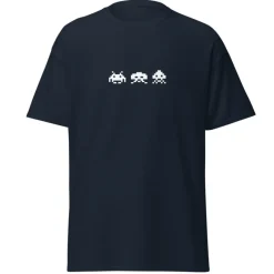 Printful Regalos Y Coleccionismo Para Gamers - Cosas De Videojuegos Míticos^Camiseta Tres Marcianitos Space Invaders Arcade Original