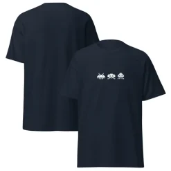 Printful Regalos Y Coleccionismo Para Gamers - Cosas De Videojuegos Míticos^Camiseta Tres Marcianitos Space Invaders Arcade Original