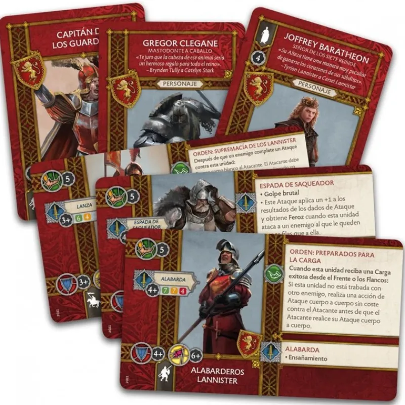 Sale Canción de Hielo y Fuego: Pack de Facción Lannister Juego De Tronos Y La Casa Del Dragón
