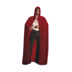 Discount Capa con Capucha Granate de Terciopelo para Adulto Prendas Accesorias Para Disfraces|Accesorios Halloween Y Terror