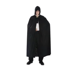 Disfrazzes Prendas Accesorias Para Disfraces|Accesorios Halloween Y Terror ^Capa con Capucha negra de punto para Adultos