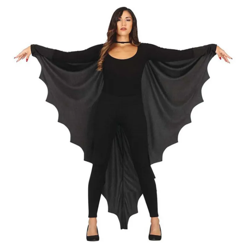 Disfrazzes Prendas Accesorias Para Disfraces|Accesorios Halloween Y Terror ^Capa Negra de Murciélago Adulto