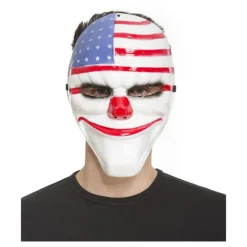 Disfrazzes Accesorios Halloween Y Terror ^Careta de Payaso con Bandera USA