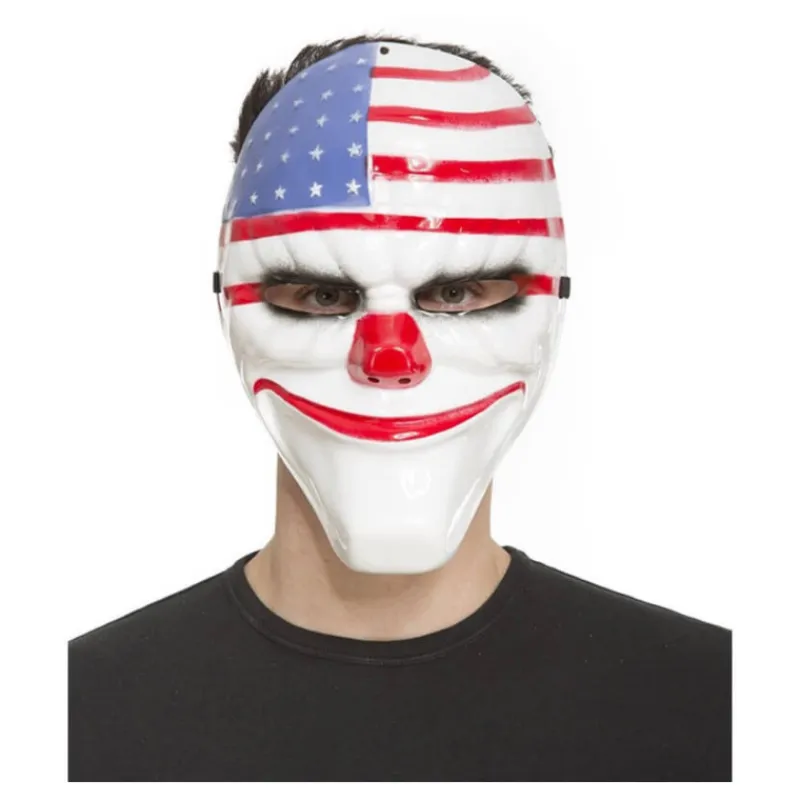 Disfrazzes Accesorios Halloween Y Terror ^Careta de Payaso con Bandera USA
