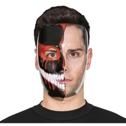 Sale Careta Transparente y negra con sangre 21 cm Accesorios Halloween Y Terror