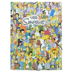 Grupo Erik Simpsons Y Futurama^Carpeta Solapas Premium The Simpsons con Cierre Elástico