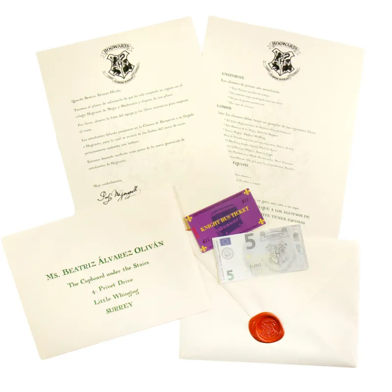 Frikileria Replicas Colección Harry Potter^Carta Hogwarts personalizada