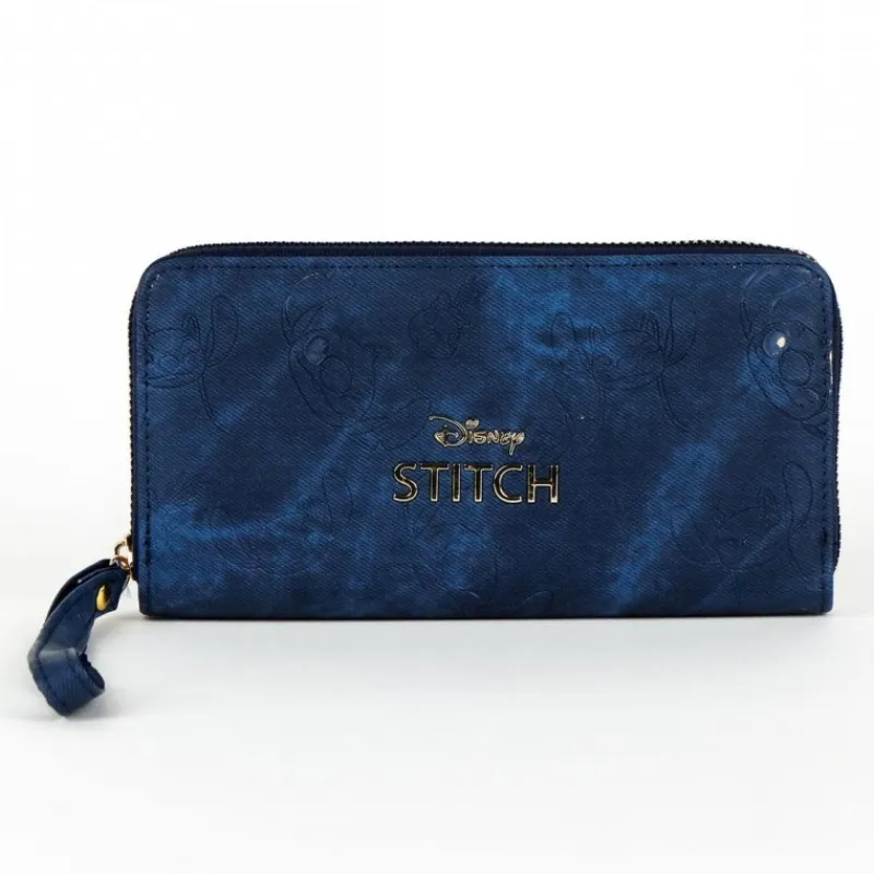 Best Cartera de Polipiel Azul de Stitch 100% PU Películas Y Personajes De Disney ·Lilo Y Stitch|Bolsos Y Carteras Disney