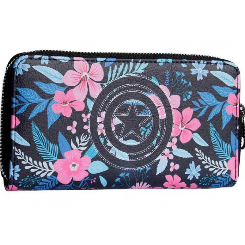 KaracterMania Superhéroes Marvel|Complementos Marvel^Cartera Larga Capitán América Marvel Spring