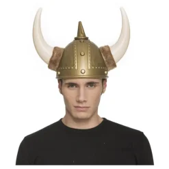 Disfrazzes Sombreros Y Cascos Para Disfraces ^Casco de Vikingo con cuernos de Plástico