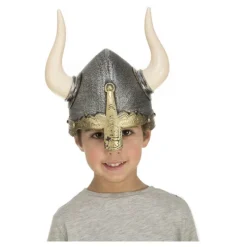 Best Casco de Vikingo con cuernos y cubre nariz Infantil Sombreros Y Cascos Para Disfraces