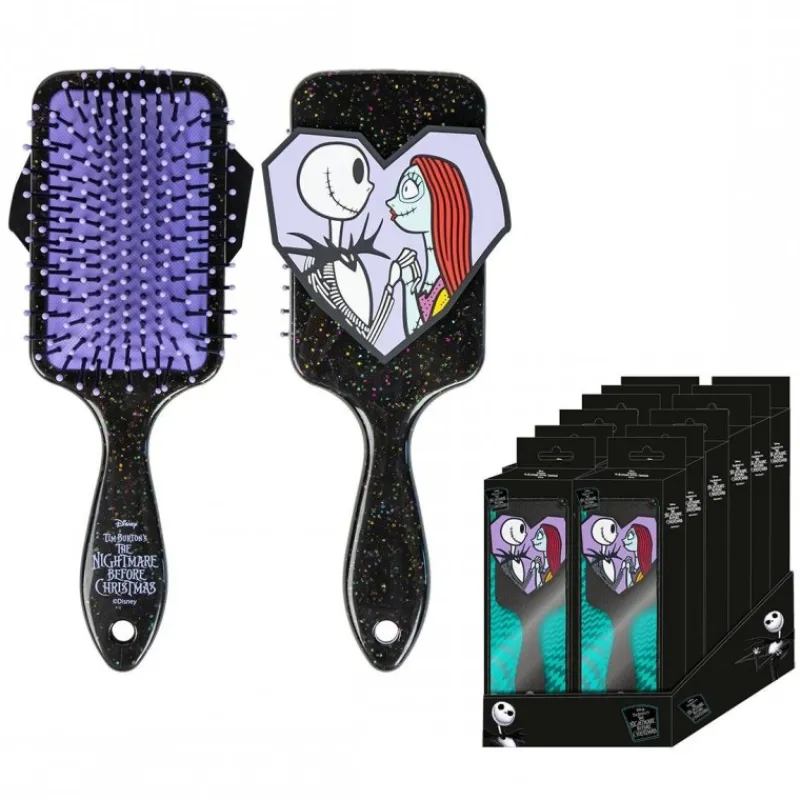Cerdá Adult Pesadilla Antes De Navidad^Cepillo Rectangular Nightmare Before Christmas de Plástico Negro