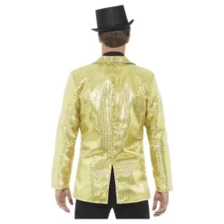 Chaqueta Dorada con Lentejuelas para hombre Prendas Accesorias Para Disfraces