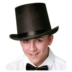 Online Chistera de fieltro negra Sombreros Y Cascos Para Disfraces |Accesorios Halloween Y Terror