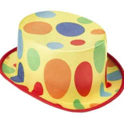 Disfrazzes Sombreros Y Cascos Para Disfraces ^Chistera de Payaso a lunares