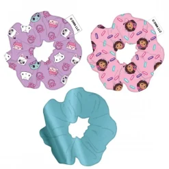 Clearance Coleteros de Tela Gabby's Dollhouse 3 Piezas 100% Poliéster Accesorios Para El Pelo, Gafas De Sol Y Kits De Belleza Infantiles