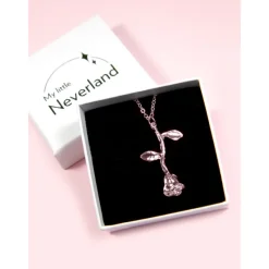 Clearance Colgante La Bella y la Bestia Rosa encantada rosada Películas Y Personajes De Disney ·La Bella Y La Bestia|Joyas Disney