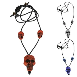 Disfrazzes Complementos Para Disfraces|Accesorios Halloween Y Terror ^Collar con calaveras en colores surtidos