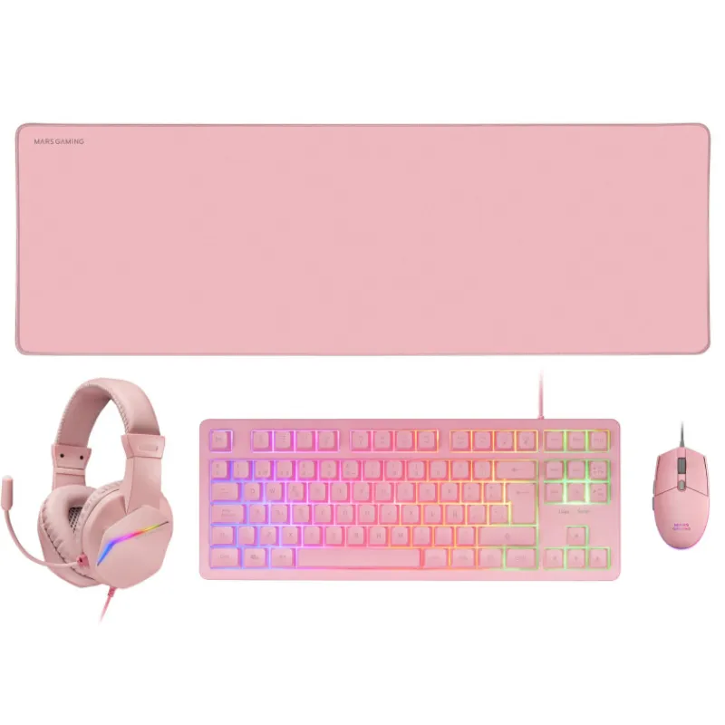 Mars Gaming Combos Gaming^Combo MCP-RGB3 Rosa Español
