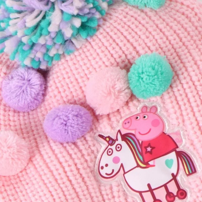 Best Conjunto 3 Piezas Bufanda Peppa Pig 100% Acrílico Rosa Niños Ropa Y Téxtil: Cosas Que Ponerse Para Niños