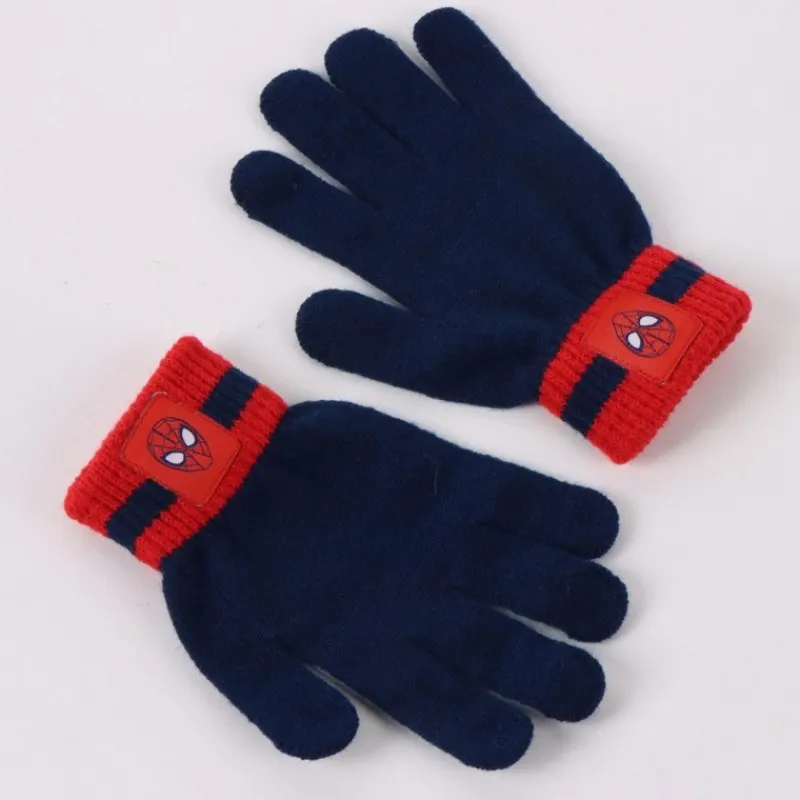 Niños Cerdá Kids Marvel Y Dc Para Niños|Ropa Y Téxtil: Cosas Que Ponerse Para Niños ^Conjunto 3 Piezas Bufanda Spiderman Complementos, 100% Acrílico, Azul