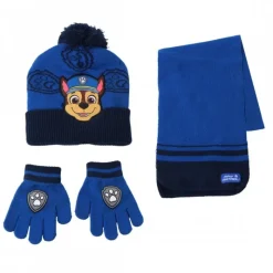 Niños Cerdá Kids Ropa Y Téxtil: Cosas Que Ponerse Para Niños |Patrulla Canina^Conjunto 3 Piezas Bufanda, Gorro y Guantes Paw Patrol Azul