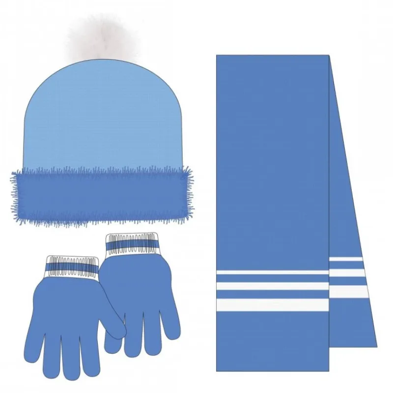 Niños Cerdá Kids Disney Para Niñas|Ropa Y Téxtil: Cosas Que Ponerse Para Niños ^Conjunto 3 Piezas Bufanda Frozen 100% Acrílico Azul