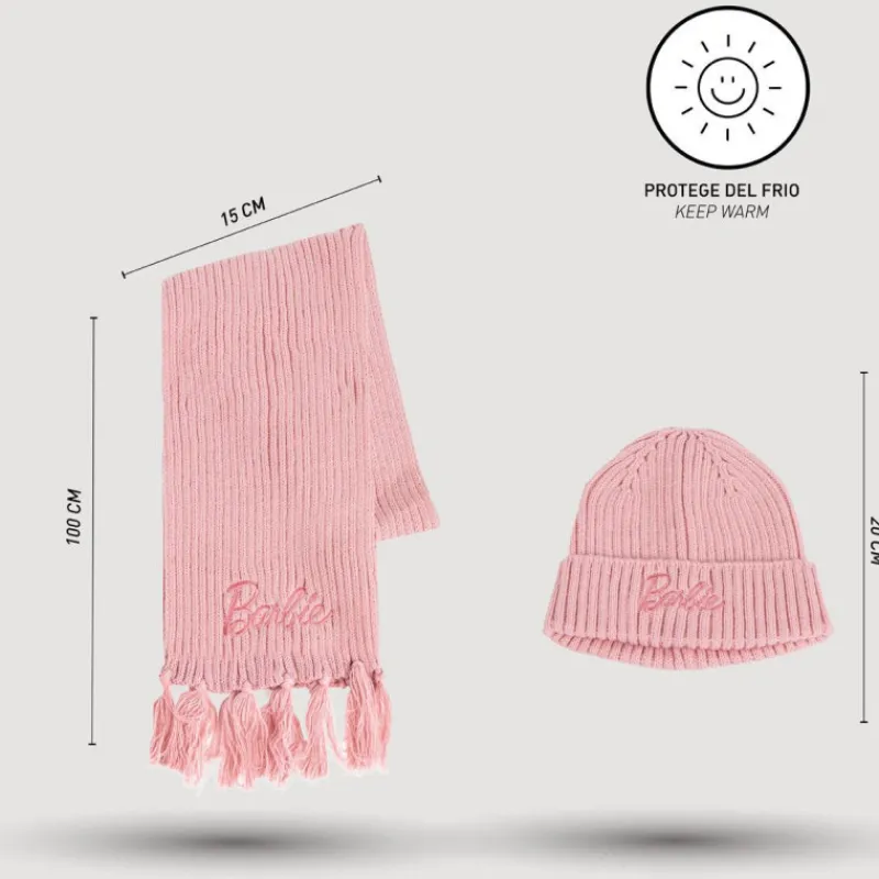 New Conjunto de 2 Piezas Bufanda y Gorro Barbie - Complementos Elegantes Niños Ropa Y Téxtil: Cosas Que Ponerse Para Niños