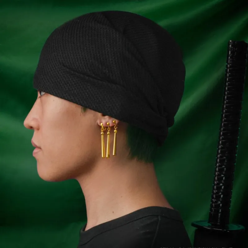 Cinereplicas Diademas, Tiaras Y Coronas Disfraces |Complementos Para Disfraces^Conjunto de Bandana y Pendientes de Zoro One Piece