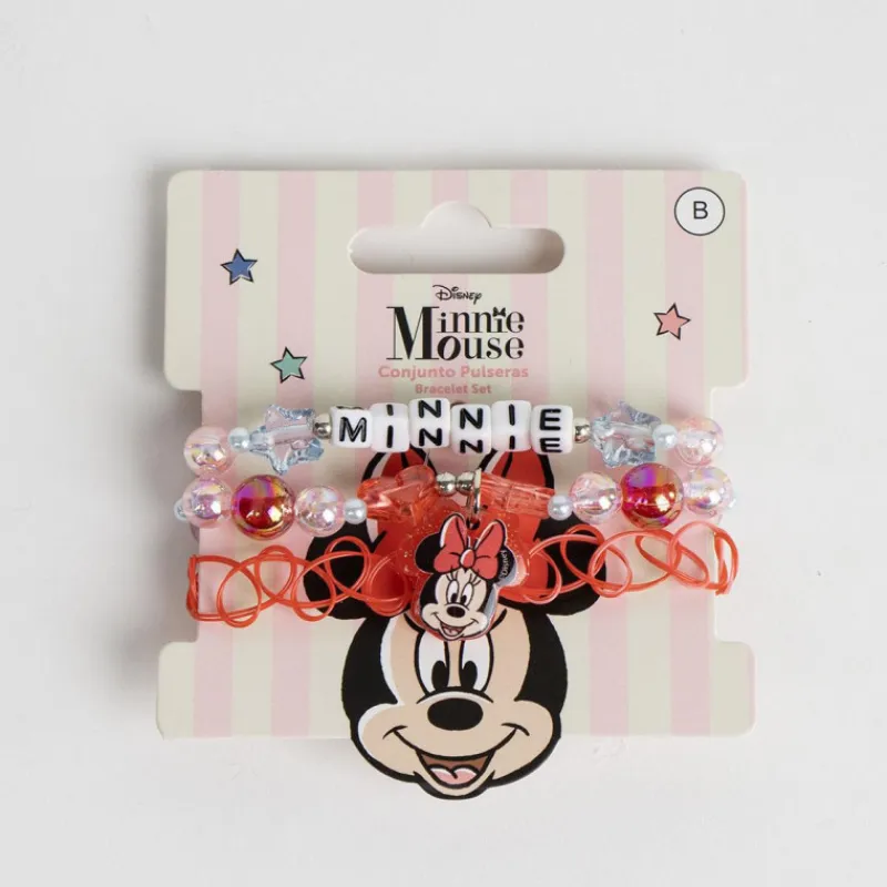 Cerdá Kids Disney Para Niñas|Accesorios Para El Pelo, Gafas De Sol Y Kits De Belleza Infantiles ^Conjunto de Pulseras Minnie Mouse