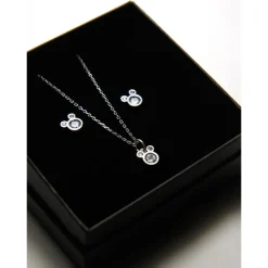Otros Fabricantes Películas Y Personajes De Disney ·Mickey & Minnie|Joyas Disney^Conjunto Plata de Ley y Circonitas Disney Mickey