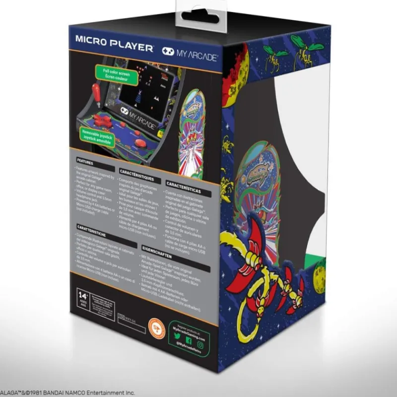 Consola Micro Player 17 cm Galaga Regalos Y Coleccionismo Para Gamers - Cosas De Videojuegos Míticos