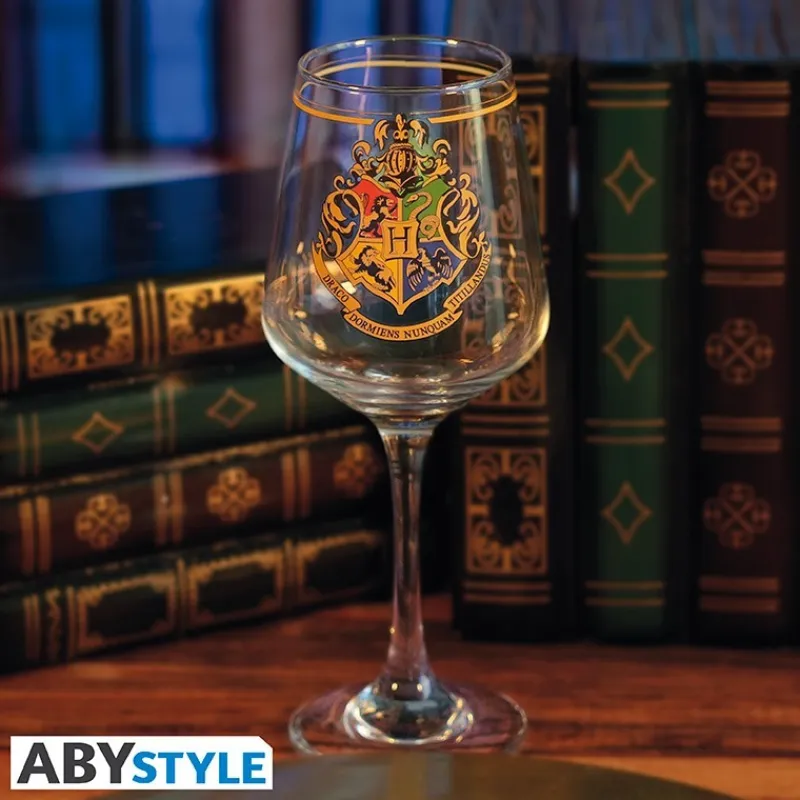 Abystyle Harry Potter Hogar^Copa de Cristal con Pie - Escudo de Hogwarts Harry Potter