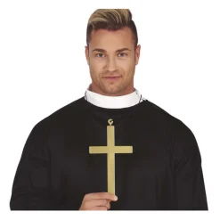 Disfrazzes Accesorios Halloween Y Terror ^Cruz Marrón de Sacerdote de 22 cm