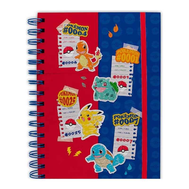 Hot Cuaderno A5 Pokémon "Blue & Red Partners" con espiral Más Regalos De Pokemon|Regalos Y Coleccionismo Para Gamers - Cosas De Videojuegos Míticos