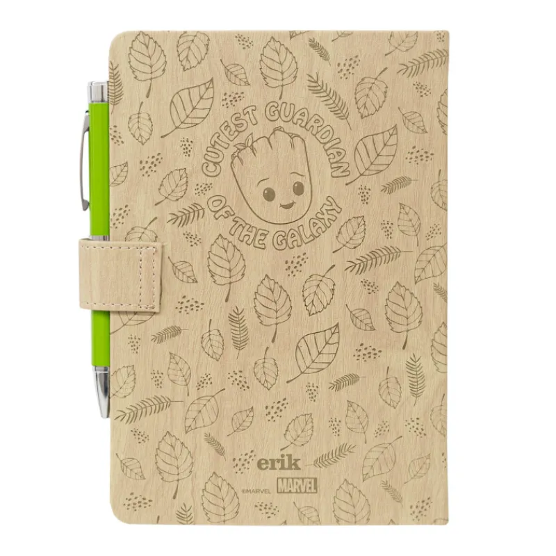 Grupo Erik Superhéroes Marvel|Más Regalos De Marvel^Cuaderno A5 y Boligrafo Proyector Groot Marvel